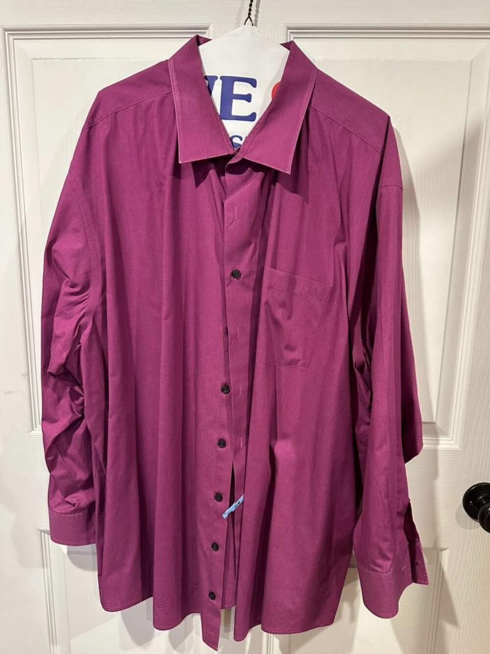 Mens' Purple Dress Shirt Synergy Size 20 34/35 Non-Iron 333